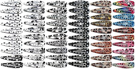 60 Stück Haarspangen, 5,7 cm x 1,6 cm (6 SB Karten mit je 10 Haarspangen = 60 Stück)