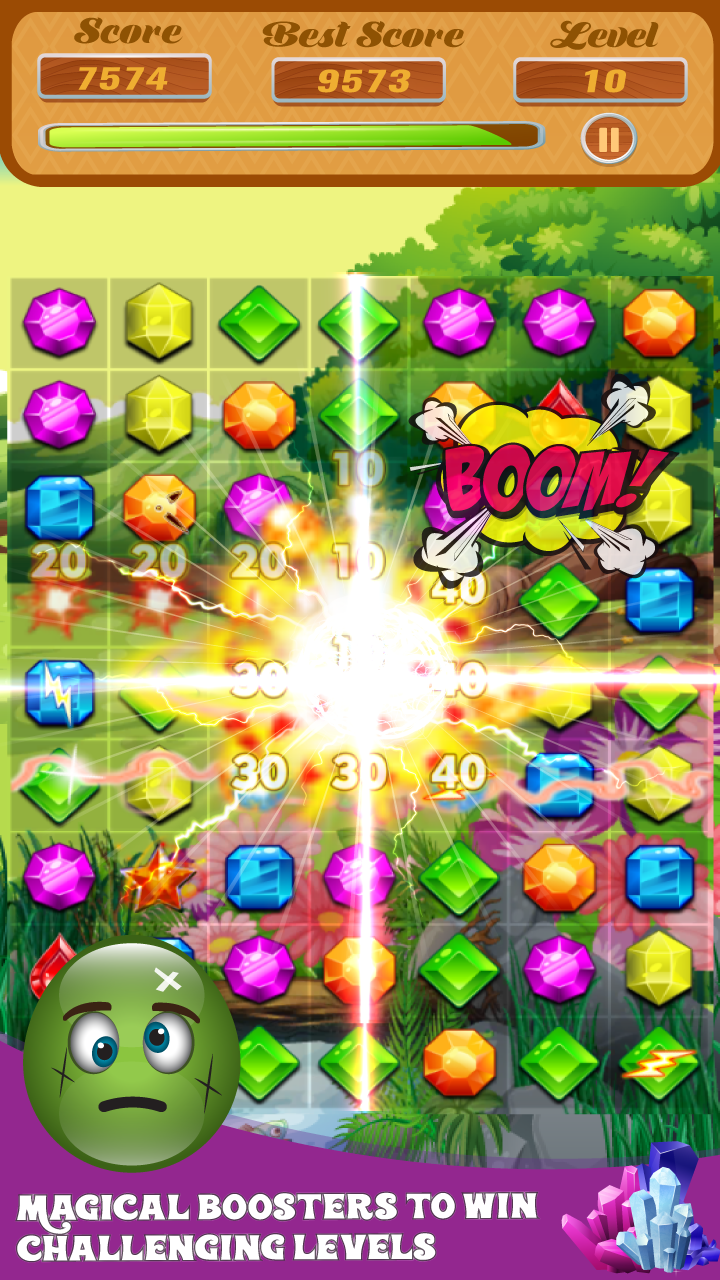 Jewels Crush Saja Jewel Classic Match for Android