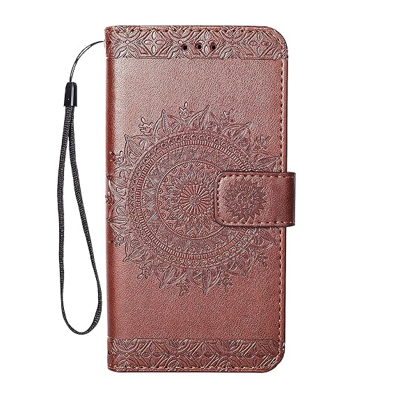 ZCRO Leder Hülle für Samsung Galaxy S6 Edge (Nicht für S6) Hülle Schutzhülle Handyhülle Klapphülle Flip Case Cover Leder Tasche Magnet Kartenfach Lederhüllen Handytasche für Galaxy S6 Edge (Braun)