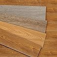 KIAYACI Vinyl Flooring 9 Pieces Luxury Vinyl Tiles Interlocking Flooring for DIY Installation Wood Look Burlywood Laminate Flooring Waterproof Bathroom Vinyl 48 * 7 * 0.2" (A-GE16001-KIA-USAM021)