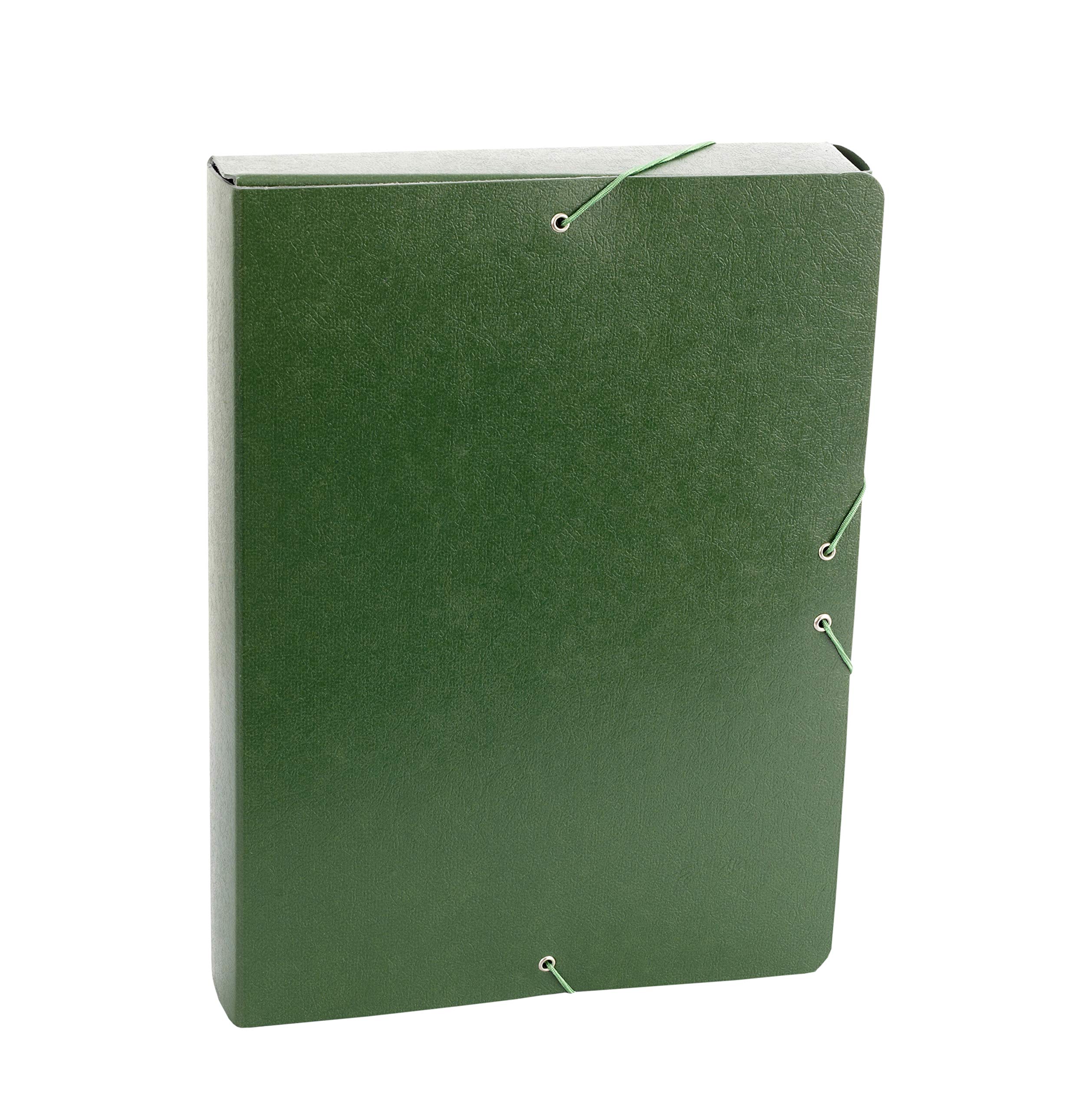 Heavy Duty Embossed Project Folder with Elastic Rubbers Thickness 5 cm Green