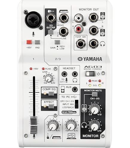 Amazon.com: Yamaha AG08 White 8-Channel USB-C Audio Interface and