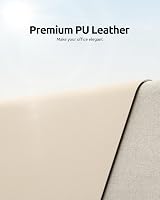 YSAGi Leather Desk Mat Large 60x35 cm Beige Non-Slip Waterproof view 2