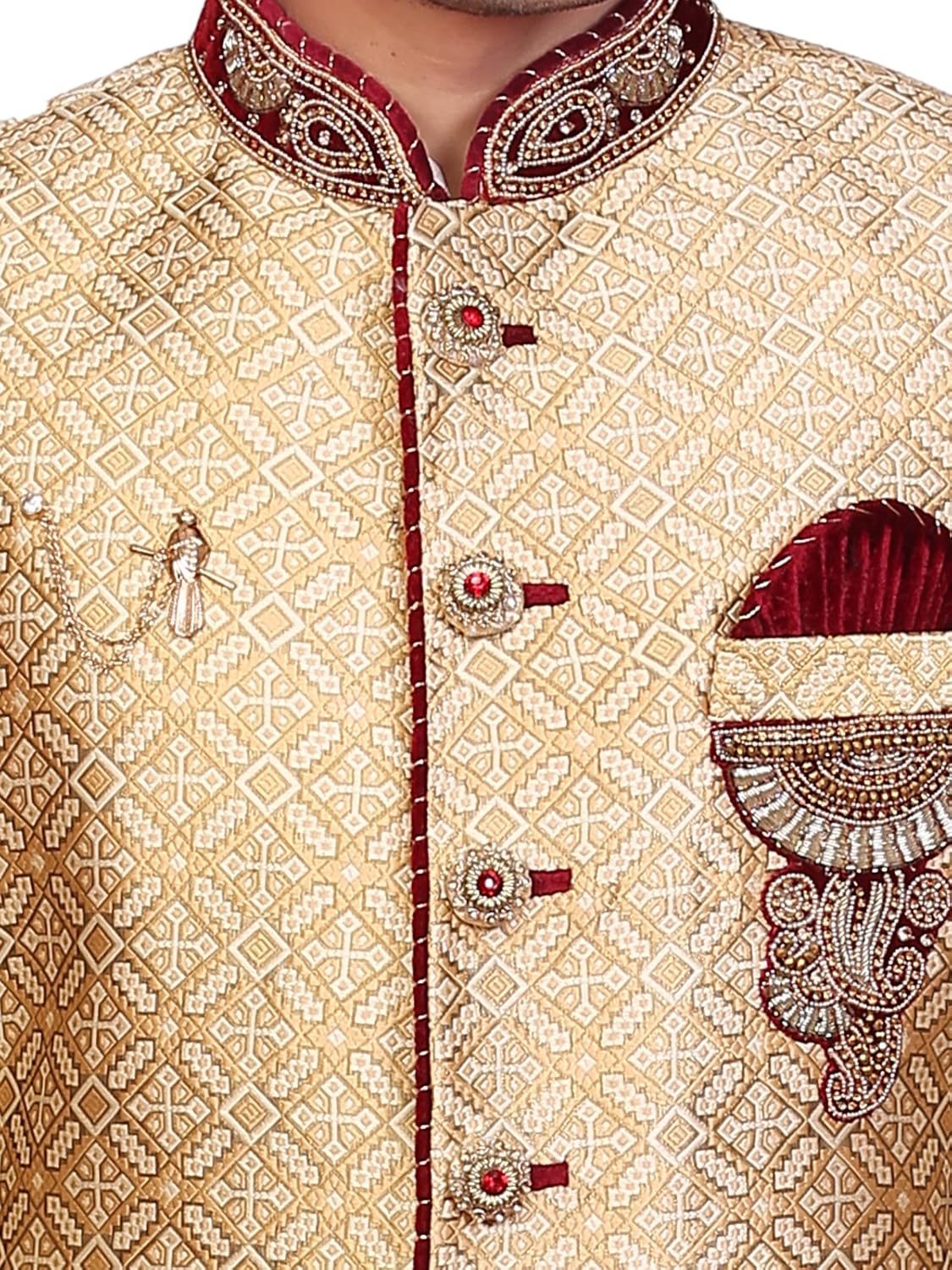 a.b.c. garmentsgolden sherwani for mens