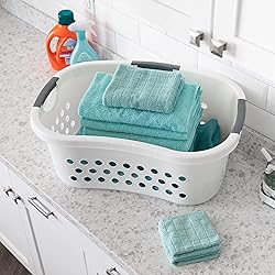 IRIS USA 50L Plastic Hip Hold Laundry Basket with