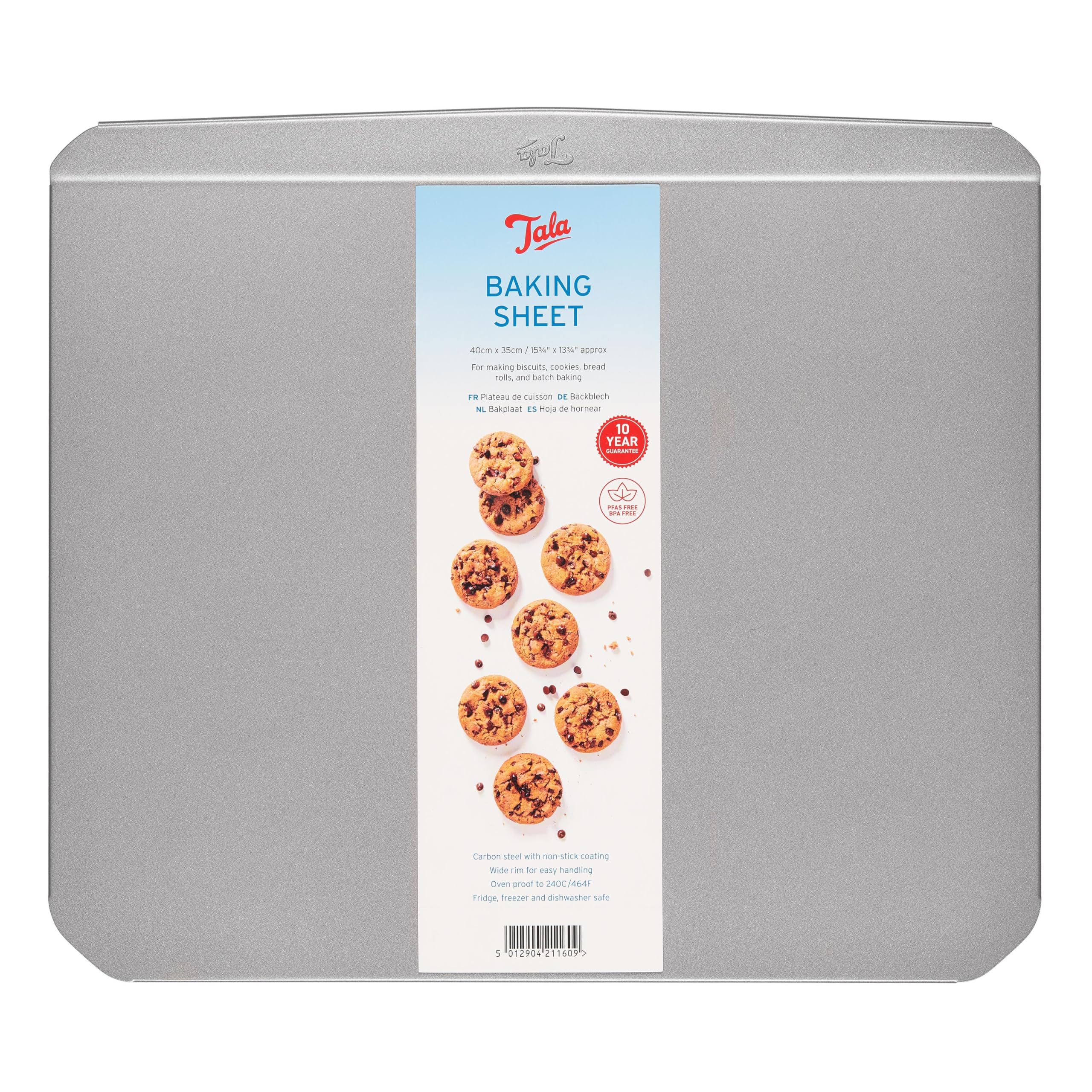 Tala Baking Sheet - Non-Stick Baking Tray - Even Heat Distribution Oven Tray for Cookies, Biscuits & Gingerbread - Bakeware Accessories - 40.7 x 35.6 x 2.15 cm