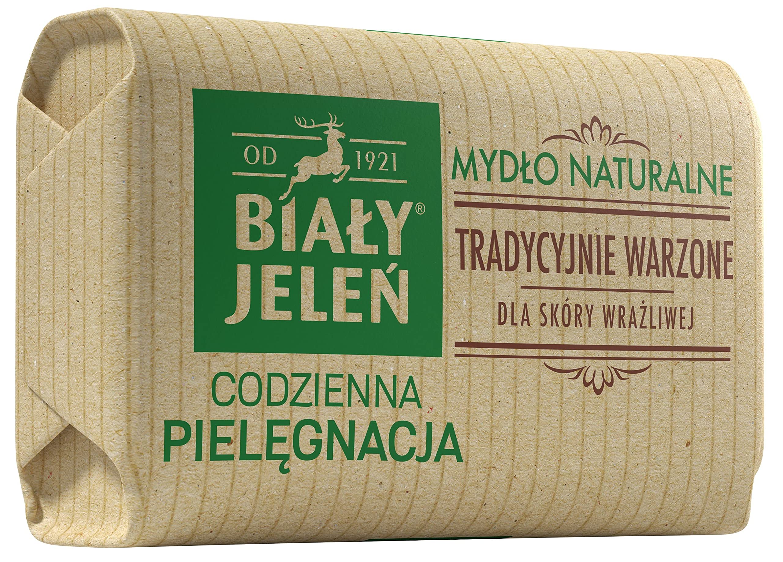 BIALY JELEN PREMIUM - Hypoallergenic bar soap with flax - 100g (wrapper)