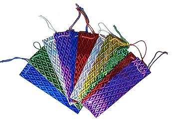 12 x Assorted Large Holographic Wine Bag Bottle Holder Carrier Gift Bags by My Planet