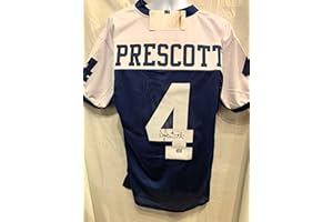 MISTER MANCAVE Dak Prescott Dallas Cowboys Signed Autograph Blue Thanksgiving Day Custom Jersey JSA Witnessed Certified