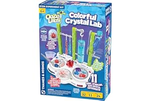 Thames & Kosmos Ooze Labs Colorful Crystal Lab STEM Experiment Kit & Lab Setup | Awesome Geometric Crystals, Dazzling Displays, with 11 Shiny, Sparkly, Safe Experiments | Stickers to Decorate Your Lab