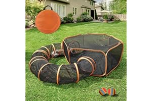 MAMI&BABI Outdoor Cat Enclosures, Portable Cat Tent for Outside Cat Playpen Enclosed with Tunnel, Catio Cat Enclosure for Indoor Cats and Other Small Animals