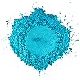 1 oz - Aqua Blue Mica Powder - Cosmetic Grade - 25 Colors Available, Use for Cosmetics, Slime, Candles, Paints, Bath Bombs, Epoxy Resin, Soap, Clay, Nail Art, Jewelry (Aqua)