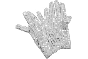 Yabber Sequin Gloves - Small [Young-Kids] for Ice Skating | Dance | Michael Jackson Costume | Sparkle Dress Up [1 Pair]