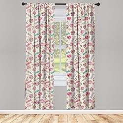 Lunarable Colorful Window Curtains, Yummy Lollipop