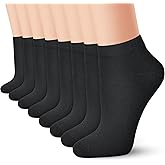 Blisset 8 Pairs Women's Breathable Cotton Ankle Socks, Anti-Slip Low Cut Socks for All-Day Comfort