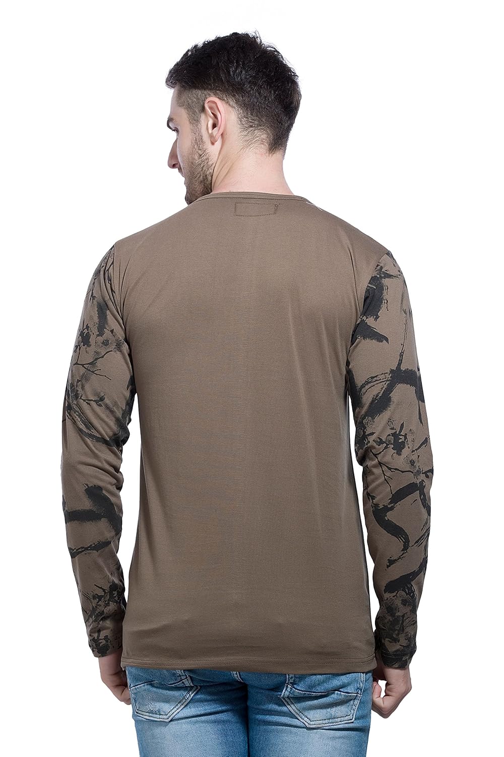 alan jones men's cotton full sleeves printed t-shirt