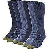 GOLDTOE Mens Stanton Crew Socks, Multipairs