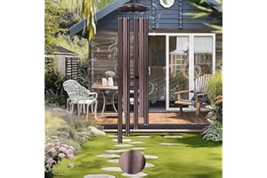 66" Large Wind Chimes for Outside Deep Tone, 6 Thickened ⌀ 1.2" Tubes Tuned Relaxing Melody Wind Chime, Windchimes Outdoors f
