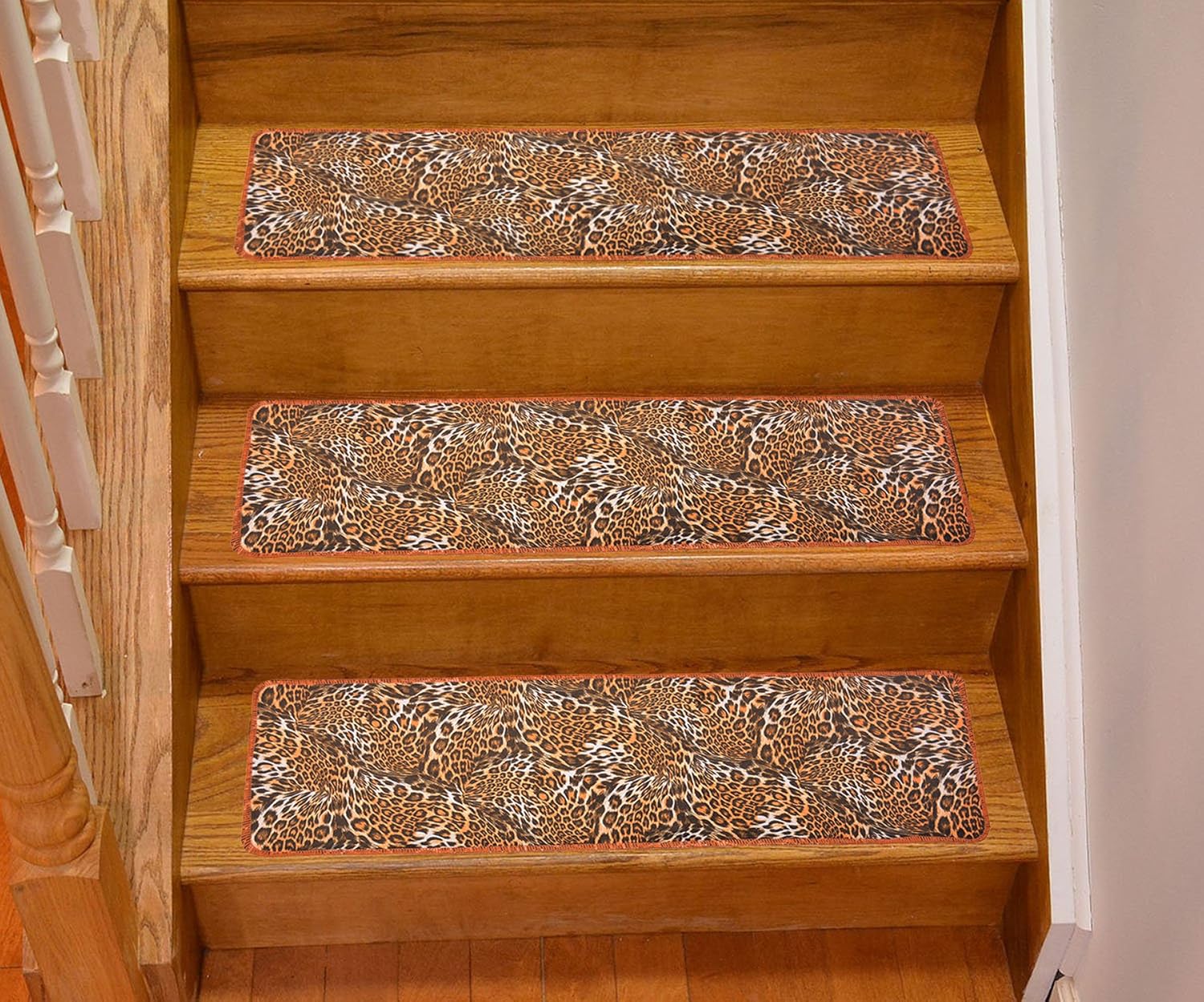 wallpapers Cheetah Print Carpet For Stairs stair treads nature designs slip resistant backing indoor carpet stair treads exotic leopard print 8 inch x 29 inch set of 13 orange brown