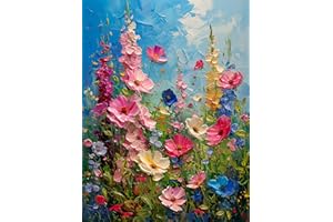 KEUASDV Diamond Painting Kits for Adults, Colorful Flowers 5D DIY Diamond Art Kits Full Drill Diamond Dots for Gift Wall Decor and Relaxation Gem Arts 12x16 inch