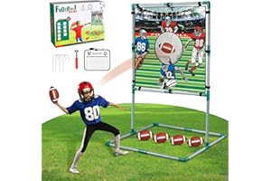 IMAGIFUN Football Toss Target Games with Stand, Throwing Target, Throwing Sport Toy for Kids, Football Toys Passing with 4 Inflatable, American Soccer Game, Outdoor Fun for Children