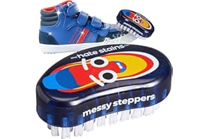 Miss Mouth's Messy Steppers Shoe Cleaner Brush - Remove Dirt, Grass, Scuffs from Rubber, Canvas, and Leather from the makers of Miss Mouth's Messy Eater Stain Treater