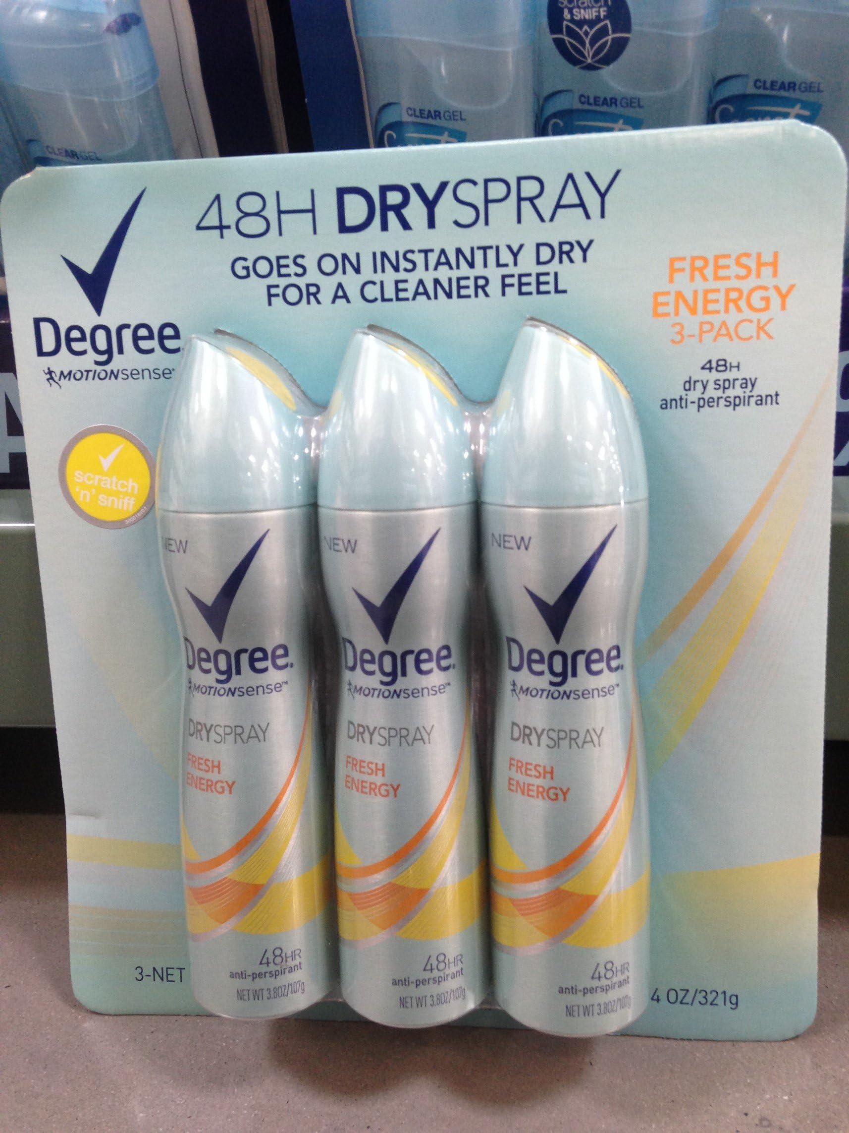Degree Women dry spray deodorant 3/3.8 oz A1