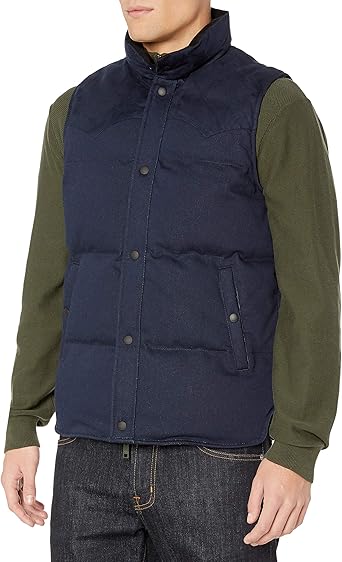 denim puffer vest