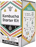 Craft A Brew Starter Complete Kombucha Making Kit, Including 1 gallon glass jar, SCOBY, Tea, Sugar and Guide to Brewing…
