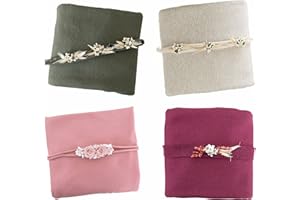 Newborn Wrap with Dried Floral Tieback (Beige)