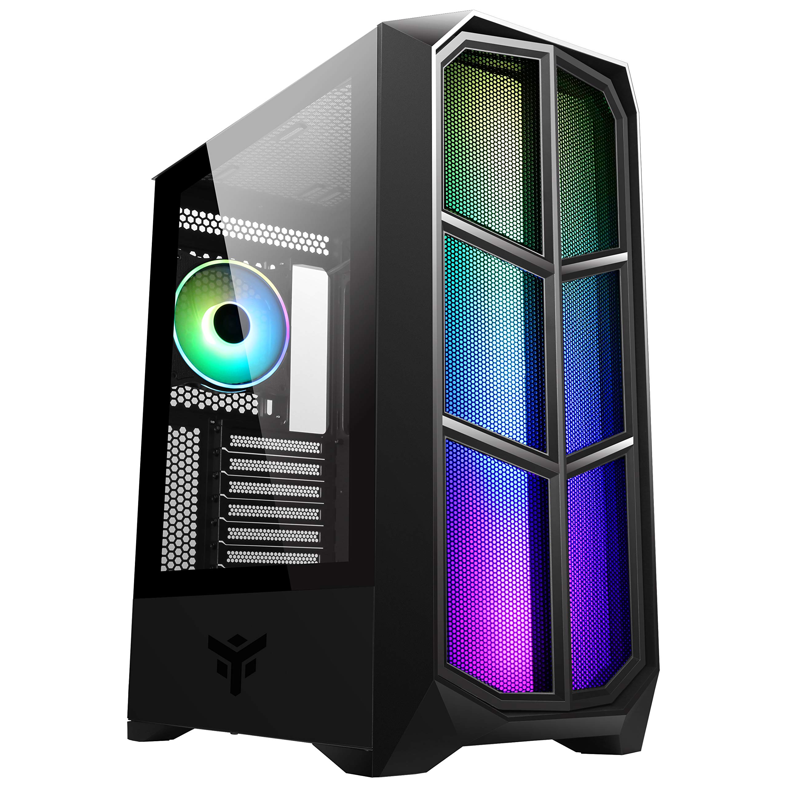 Case Itek VERTIBRA Y210 – Gaming Middle Tower, 12 cm ARGB fan, 2xUSB3, Side Panel Temp Glass