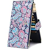 YOUBDM Womens Slim Wallet RFID Blocking Bifold Credit Card Holder Leather Multi Card Organizer with 2 Zipper Pockets