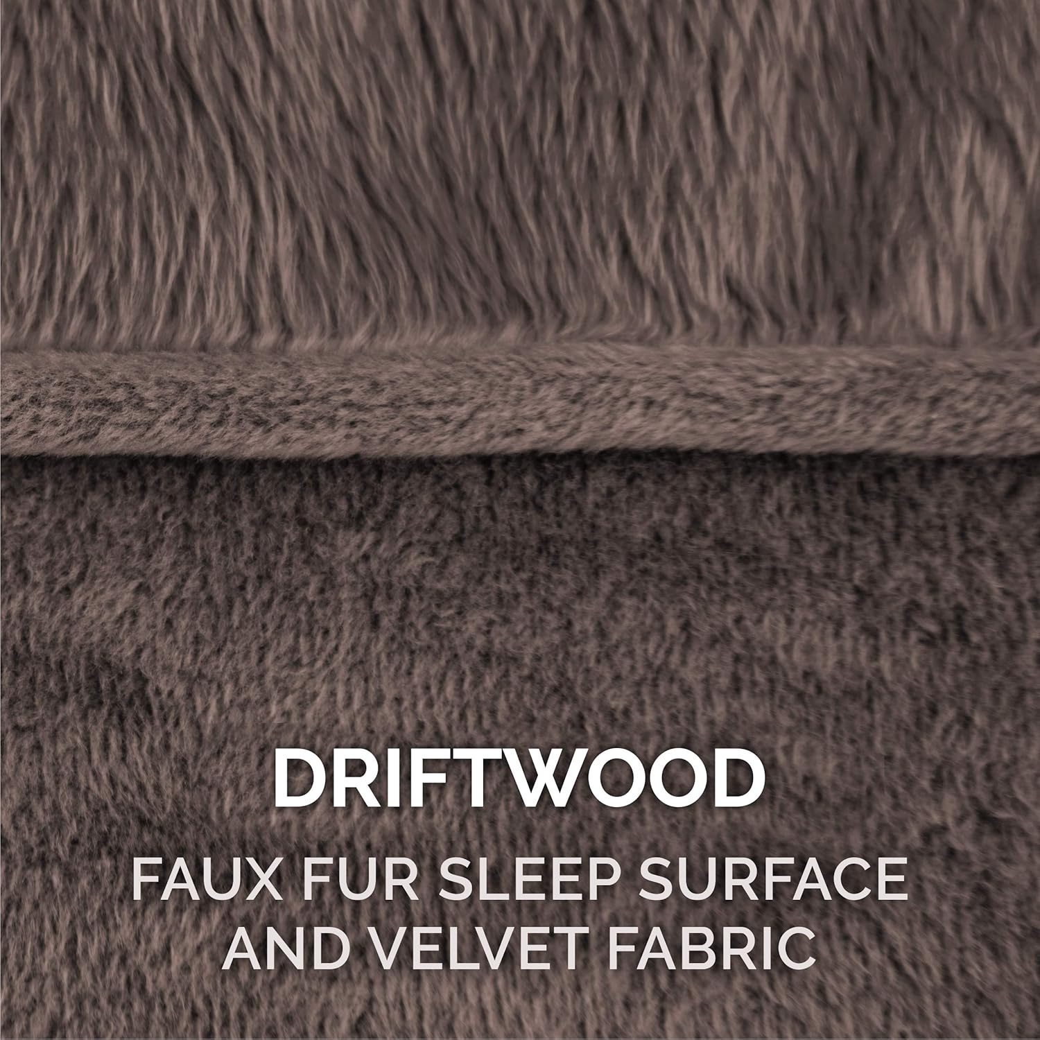 Furhaven Pet Dog Bed - Orthopedic Faux Fur and Velvet Traditional Sofa-Style Living Room Couch Pet Bed with Removable Cover for Dogs and Cats, Driftwood Brown, Jumbo : Pet Supplies