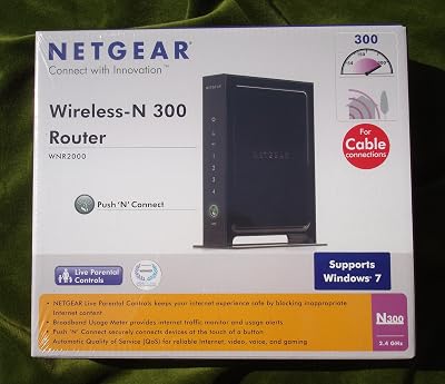 NETGEAR WNR2000 Wireless N Router - 300Mbps - Easy Setup - Firmware Updates