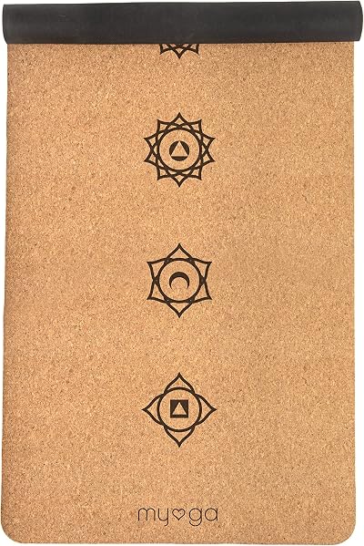 Myga Cork Yoga Mat Extra Large 205x70cm 6mm Eco Friendly Grip