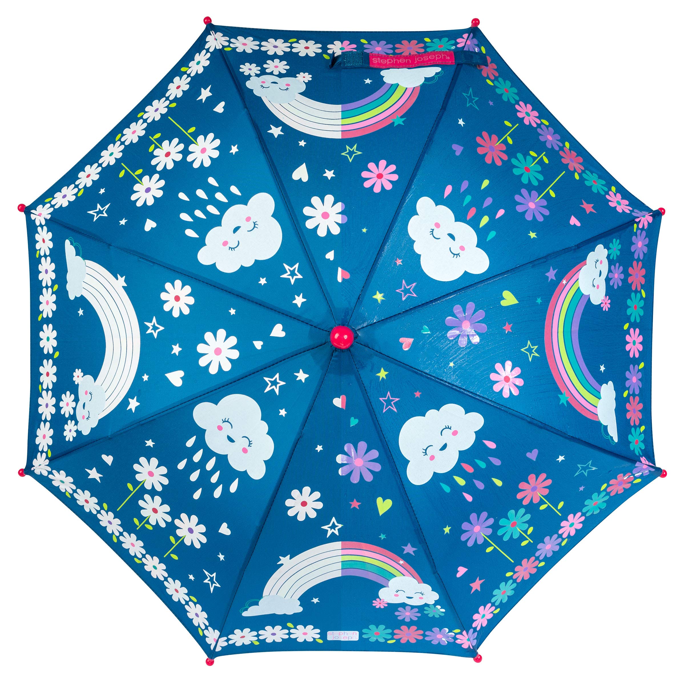 Stephen Joseph - Girls Colour Changing Umbrella - Rainbow - Dark Blue