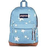 JanSport Right Pack Expressions Backpack – Main Compartment, 15-inch Padded Laptop Compartment, Side Water Bottle Pocket, Utility Pocket with Zippered Rain Flap, Discharge Denim Star