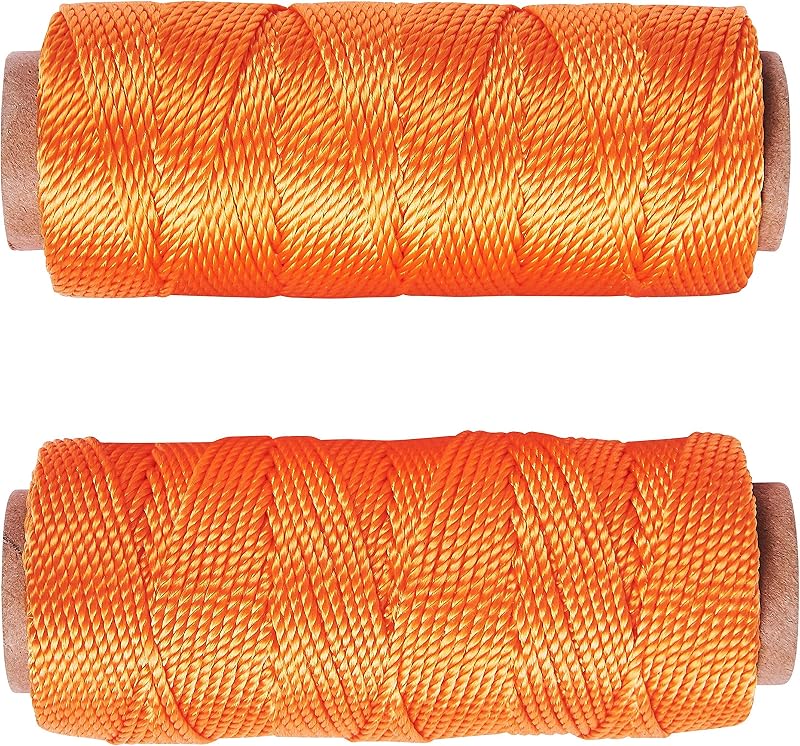 DECK INN Builders Cord 50m Orange Polypropylene 10kg Load Limit 2 Pack