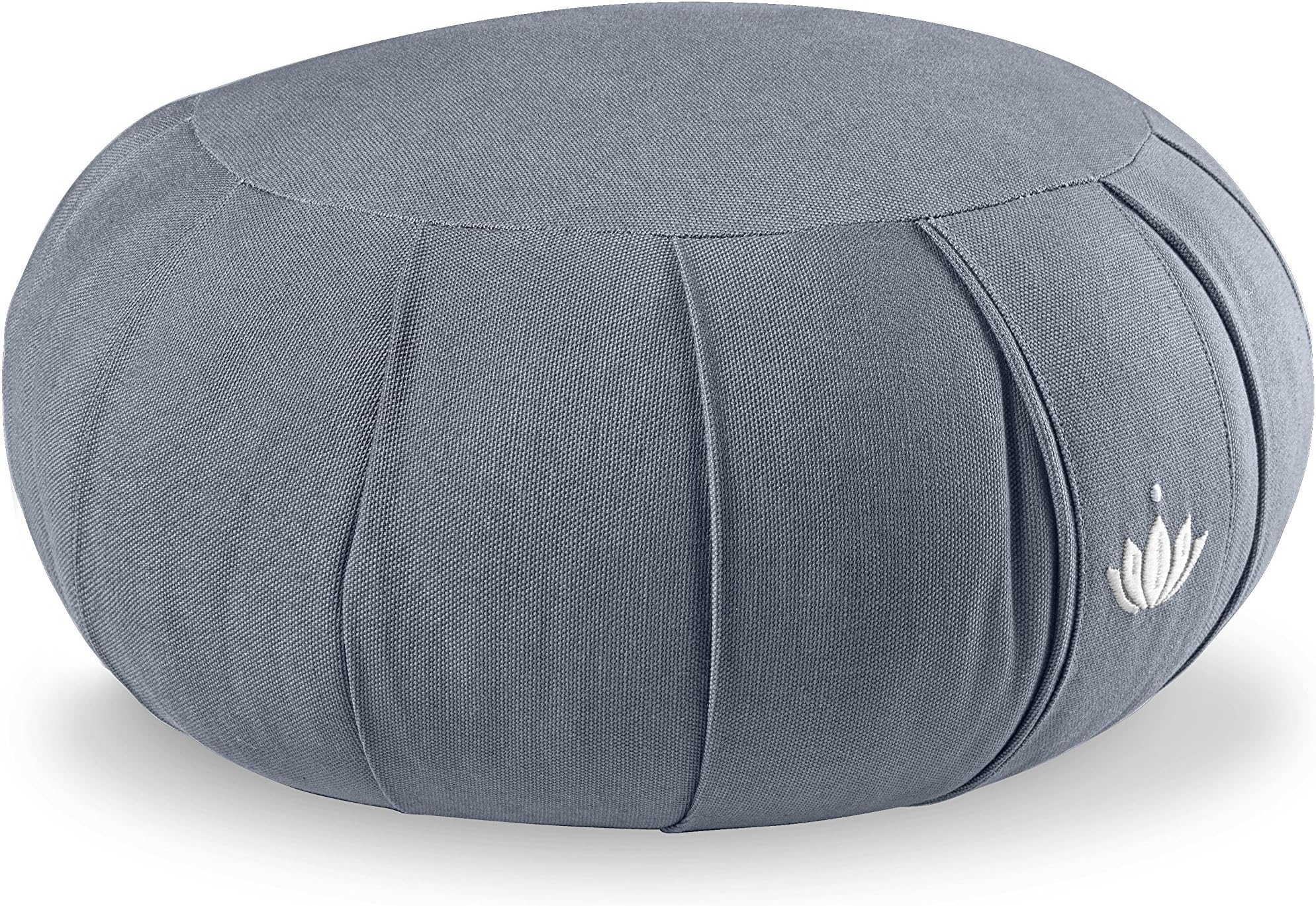 Lotuscrafts Zafu Meditation Cushion Kapok Delight - Height 15 cm - Kapok Filling - Washable Cover Organic Cotton - Floor Cushion for Meditation - Yoga Cushion - Meditation Pillow - Yoga Pillow