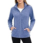 MAGCOMSEN Fleece Jacket Women Zip UP Lightweight Soft Polar Warm Winter Jackets for Women with Pockets Outdoor Hiking
