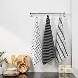 Penguin Home Set of 3 100% Cotton Kitchen Towels 50x70 cm Black White view 3