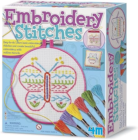 Amazon.com: 4M Embroidery Stitches Kit 