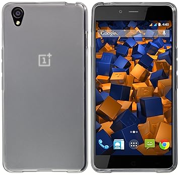 mumbi Schutzhülle für OnePlus X Hülle transparent schwarz
