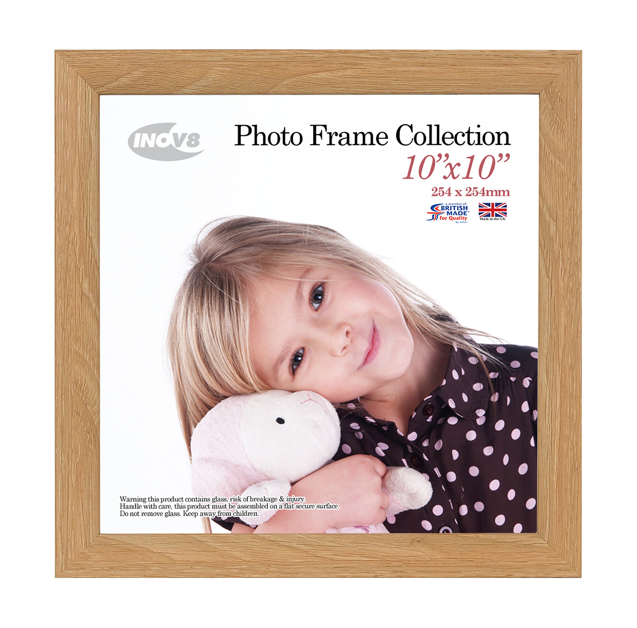 Inov8 Framing Photo Frame, Wood Effect Lime Oak, 10"x10" (25.4cm x 25.4cm) — image 1