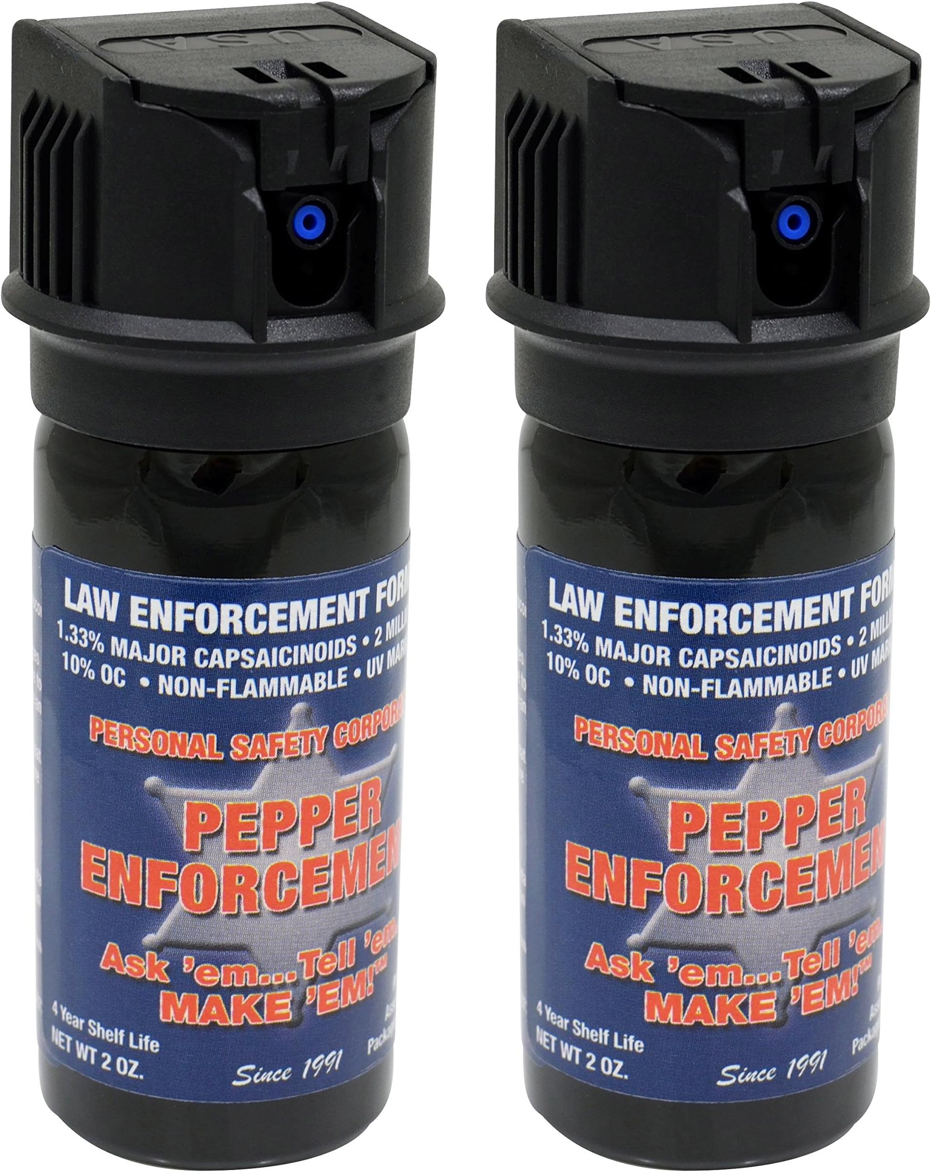 2-Pack Splatter Stream Pepper Spray, 2 oz. Flip Top - Maximum Strength 10% OC Formula - Emergency Self Defense Non-Lethal Personal Safety Protection (2-Pack Stream Pepper Spray)