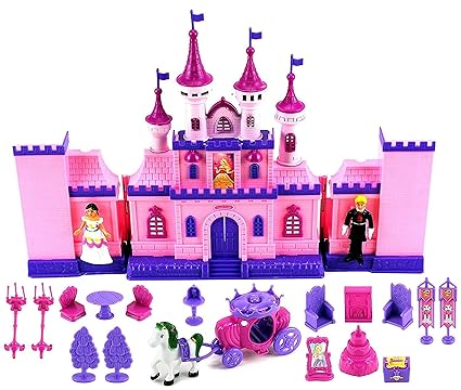 VikriDa Castle Doll House with Music, Lights, Accessories, Toy House | Doll House with Doll for Girls | Doll House for Girls | Doll House for Girls with Doll Set