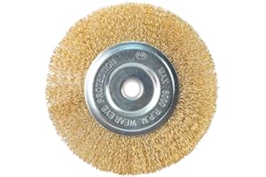 ZORUNNA Wire Brush for Grinder - 6 Inch Fine Crimped Wire Wheel for Bench Grinder with 1/2" and 5/8" Arbor(0.012Inch Wire Size), Efficiently Polish Nuts, Bolts and Assorted Car Parts.