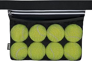 Nebudo Tennis Ball Band Holder Pickleball Tennis Balls Pickleballs Holding Accessory for Women Skirt Men Waist Hip Bags Accessories Pouch Sack Pickle Ball Bag Carrier Gear Band Travel Pocket 8-Balls