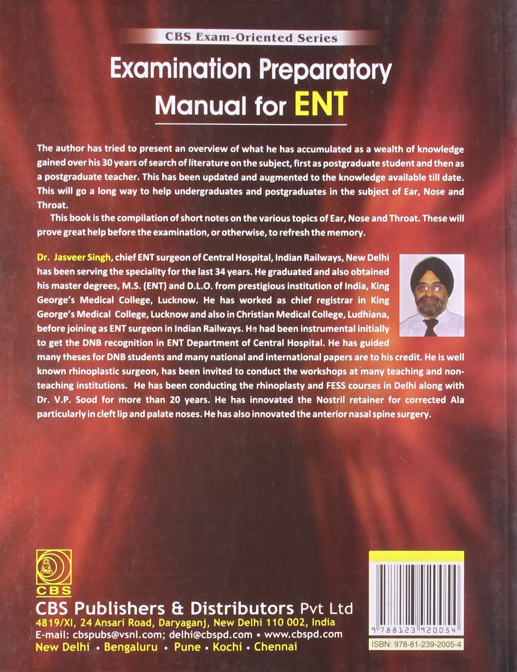 Buy CBS Exam-Oriented Series: Examination Preparatory Manual for ENT Book  Online at Low Prices in India | CBS Exam-Oriented Series: Examination  Preparatory ...