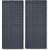 Jacquotha Waffle Hand Towels for Bathroom 2-Piece (Charcoal Blue) – Cotton Quick Dry Lint Free Face Towels 13” x 29”